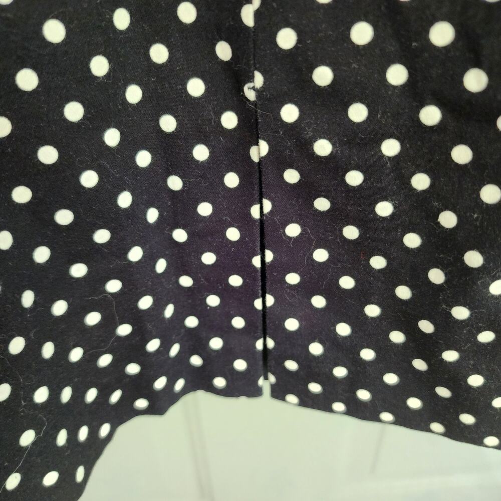 TAHARI Arthur S. Levine Size 16 Black White Polka Dot Lined Sleeveless Sundress - Picture 6 of 7